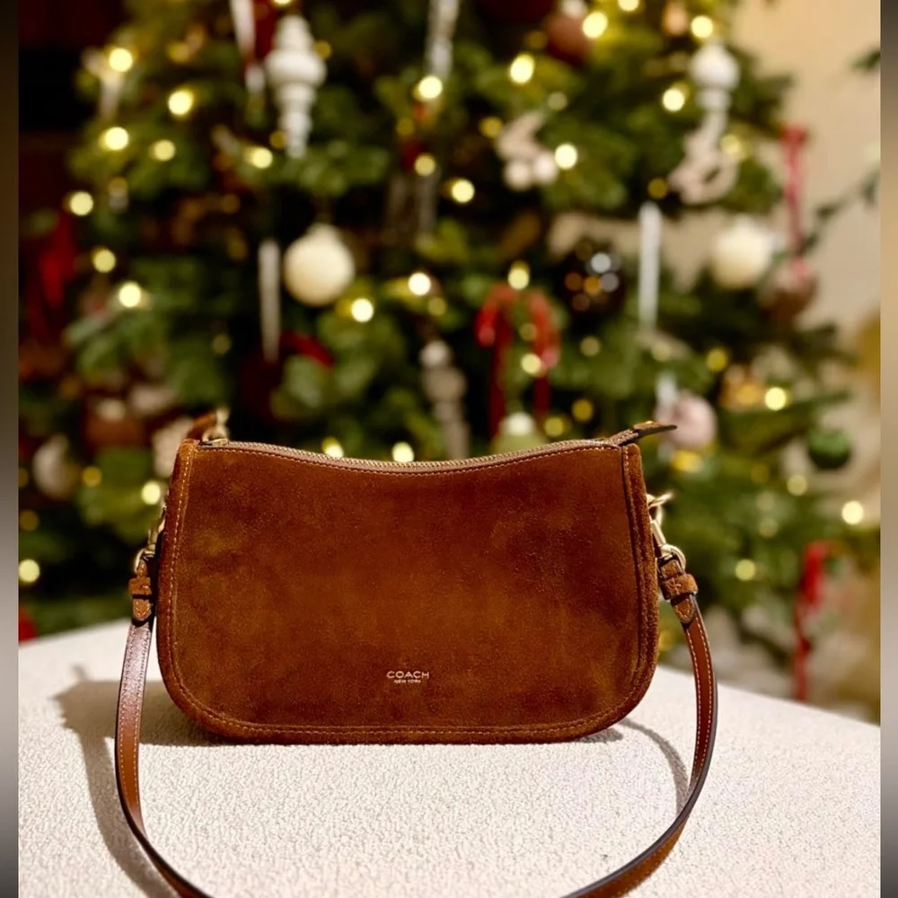 NWT Coach Waverly Suede Shoulder Bag in Clay